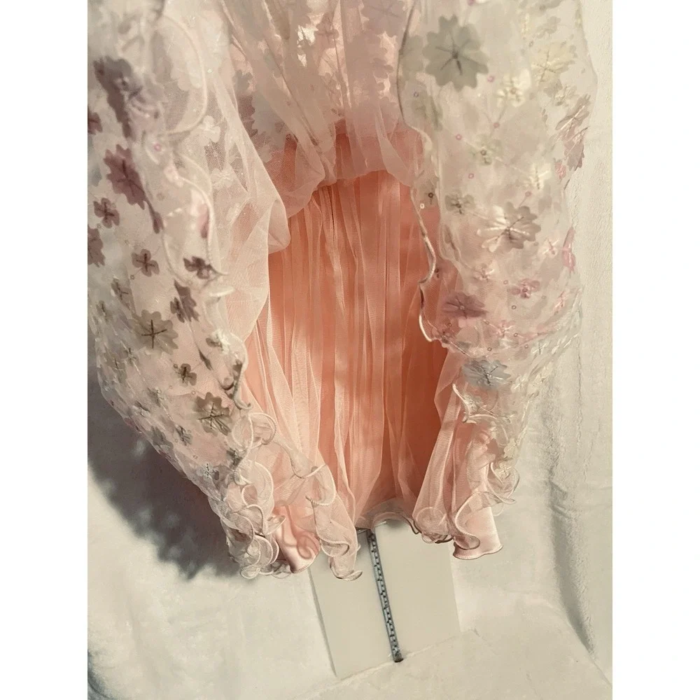 Toddler Girls American Princess Dress Size 4 Blush Ivory Flower Girl NWT